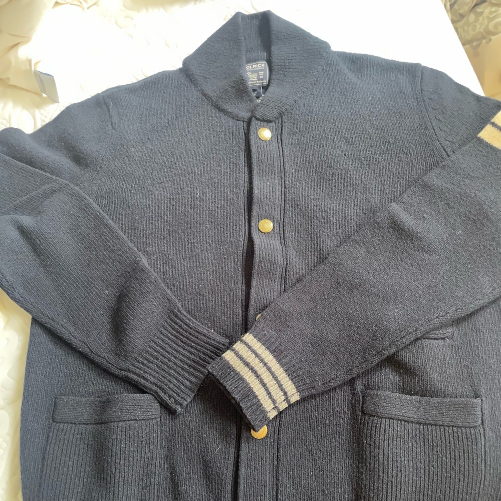 Woolrich Navy Button Down Sweater